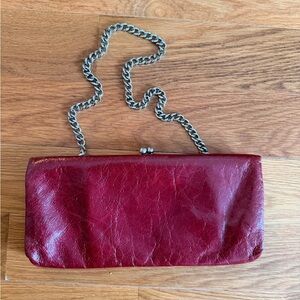 HOBO Elegant Maroon Chain Clutch